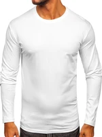 Long sleeve fără imprimeu pentru bărbat alb Bolf  1209