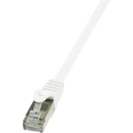 LogiLink CP2051S RJ45 sieťové káble, prepojovacie káble CAT 6 F/UTP 2.00 m biela s ochranou 1 ks