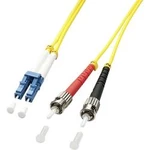 Optické vlákno kabel LINDY 47463 [1x zástrčka LC - 1x ST zástrčka], 5.00 m, žlutá