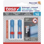 Tesa® lepicí hřebíky promítací plátno s motorkem,nastavitelný, tapety&omítka, 2x 1 kg bílá tesa Množství: 2 ks