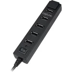 USB 2.0 hub s adaptérem LogiLink, 7-portový, spínač/vypínač