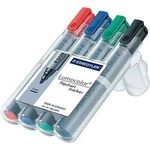 Staedtler 356 WP4 popisovač na flipcharty Lumocolor 356 Set kulatý hrot 2 mm (max) černá, modrá, červená, zelená 4 ks