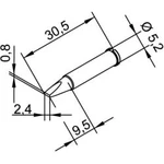 Pájecí hrot Ersa ERSADUR Typ 102 CD LF 24, 2.4 mm