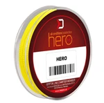 Delphin návazcová šňůra hero 4 fluo žlutá 15 m - 0,14 mm 9,10 kg