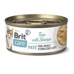 Brit Care Konzerva Cat Sterilized Tuna Paté With Shrimps 70g