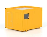 Ballast Trailer 10Ft Container Yellow "WSI Premium Line" 1/50 Diecast Model by WSI Models