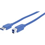 Manhattan #####USB-Kabel #####USB 3.2 Gen1 (USB 3.0 / USB 3.1 Gen1) #####USB-A Stecker, #####USB-B Stecker 50.00 cm modr