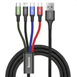 Baseus Fast 4v1 kábel USB-A/Micro-USB+Lightning+2xUSB-C 3.5A 1.2m