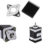 53.8*53.8mm NEMA17 Stepper Motor Vibration Shock Absorber Damper with Black Heat Sink for 3D Printer CNC Part