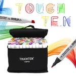 TOUCHTEN 30/40/60/80 Color Art Marker Set Dual Head Artist Sketching Alcohol Based Markers for Animation Manga Design Pe