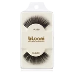 Bloom Natural nalepovacie mihalnice z prírodných vlasov No. 100 (Black) 1 cm