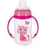 Canpol babies Cute Animals tréningový hrnček s držadlami 6m+ Cat 320 ml