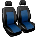 AUTOMEGA Autopotahy COMFORT kožené, sada pro dvě sedadla, modré