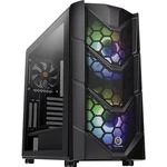 Thermaltake Commander C36 TG midi tower PC skrinka, herné puzdro čierna 2 predinštalované LED ventilátory, 1 predinštalo