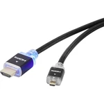 SpeaKa Professional HDMI prepojovací kábel #####HDMI-A Stecker, #####HDMI-Micro-D Stecker 3.00 m čierna SP-7870608 audio