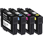 Basetech Ink náhradný Epson T1621, T1622, T1623, T1624, 16 kompatibilná kombinované balenie čierna, zelenomodrá, purpuro