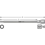 Hazet  2584-1 inbus vložka zástrčného kľúča so sacou trubicou 6 mm     1/2" (12.5 mm)