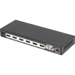 SpeaKa Professional  4 porty HDMI splitter s audio portami, s diaľkovým ovládaním 3840 x 2160 Pixel čierna