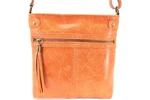 Dámská kožená kabelka crossbody Arteddy - oranžová