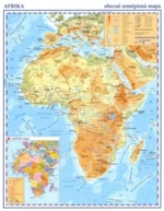 Afrika – příruční obecně zeměpisná mapa