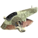 Kartónová stavebnica modelu Star Wars - The Mandalorian BOBA FETT&#39;S GUNSHIP™