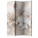 Paraván Diamond Lilies Dekorhome 135x172 cm (3-dílný)