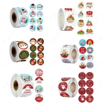 500 Pcs/ Roll Christmas Halloween Gift Packaging Sticker Seal Christmas Card Postcard Ambiance Decoration 2.5cm