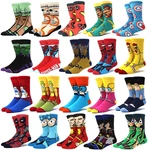 Men's and women's combed cotton socks, neutral socks, hip hop style, Harajuku, fruits, dogs, cats, skateboards, animals, fun