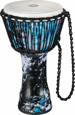 Meinl PADJ8-M-F 10" Rope Tuned Travel Series Djembe Galactic Blue Tie Dye 10" Djambe