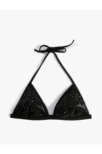 Koton Triangle Bikini Top With Sequins