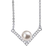 Oliver Weber Elegantní náhrdelník s perlou a krystaly Swarovski Point Pearl 12160