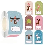 50-250pcs New Merry Christmas Stickers Rectangle Christmas Gift Box Decor Seal Sticker Cute Santa Stickers Stationery