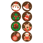 Santa Claus Christmas Decora Sticker Seal Labels DIY Scrapbook Journal Children Toy Wedding Baking Packaging Sticker 500pcs/roll