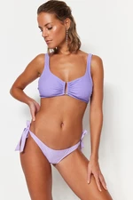 Trendyol Lilac viazané normálne nohy bikiny spodok