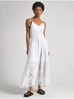 White women's maxi dress Pepe Jeans Dusana