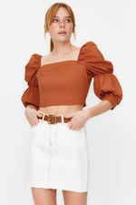 Dámský crop top Trendyol Ruffle detailed