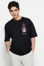 Trendyol Black Oversize Crew Neck Short Sleeve T-Shirt