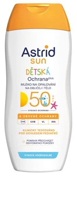 Astrid Dětské mléko na obličej a tělo na opalování SPF 50 Sun 200 ml