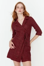 Trendyol Red Belted Jacket Woven Dress