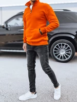 Men's hooded sweatshirt, orange Dstreet