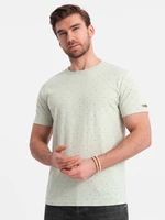 Ombre Men's full-print t-shirt with colorful letters - light green