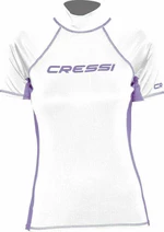 Cressi Rash Guard Lady Short Sleeve Cămaşă White/Lilac M