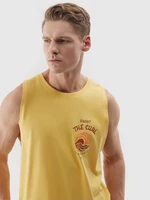 Pánský tank top s potiskem - žlutý