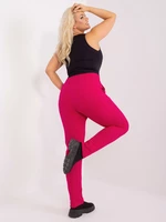 Plus-size fuchsia sweatpants in Savage cotton