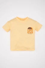 DEFACTO Baby Boy Crew Neck Back Printed Short Sleeve T-Shirt