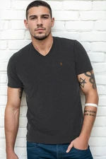 T8568 DEWBERRY V-NECK MEN'S T-SHIRT-ANTHRACITE-2