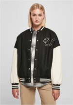 Women's Oversized Jacket Big U College Black/Light White