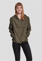 Women's Basic Pull Over Jacket - Dark Olive