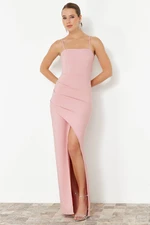 Trendyol Dried Rose Woven Long Evening Dress