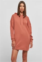 Women's Organic Oversized Terry Dress with Terracotta Hood